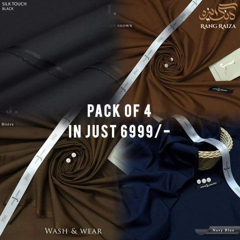 Pack of 4 J. Four Season Wash & Wear