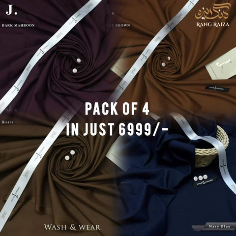 Pack of 4 J. Four Season Wash & Wear