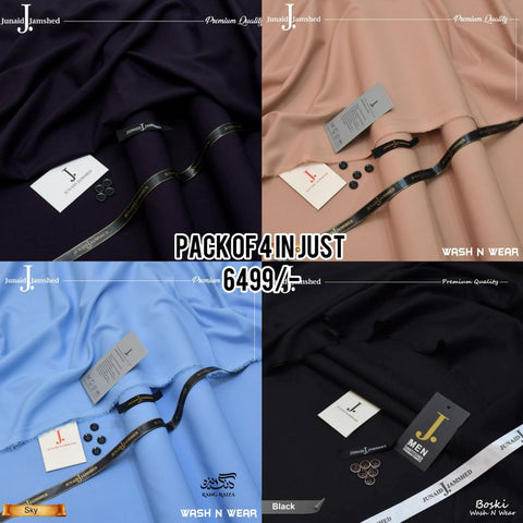 Pack of 4 J. Wash & Wear Fall & Soft Fabric