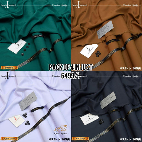 Pack of 4 J. Wash & Wear Fall & Soft Fabric