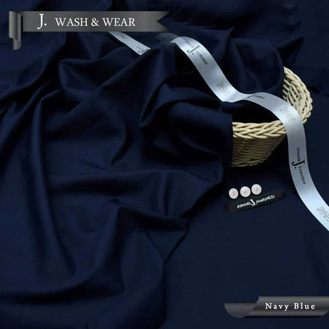 J. Summer  Wash & Wear-Navy Blue